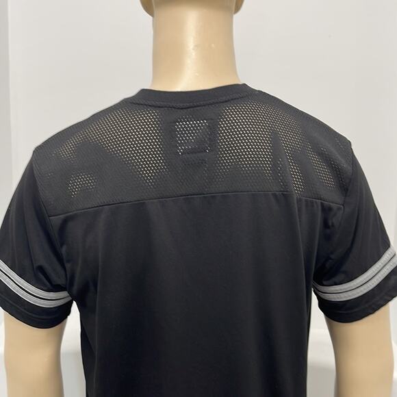 DG Initials Collection Men’s Logo Short Sleeve V-neck T-Shirt Black Size L - Picture 4 of 9